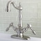 Kingston Brass Tudor 2-Handle Bathroom Faucet W/Brass Pop-Up & Cover Plate, Nickel KS1438TAL - alternate 3